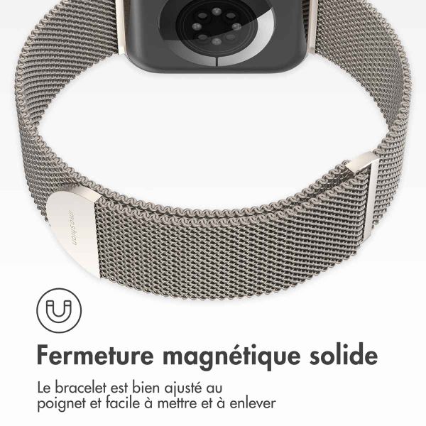 imoshion Bracelet magnétique milanais Apple Watch | 44/45/46/49 mm - Taille M - Starlight