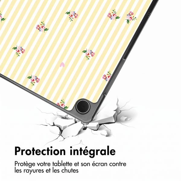 imoshion Coque tablette Design Trifold Samsung Galaxy Tab A11 Plus / A9 Plus - Garden Stripes