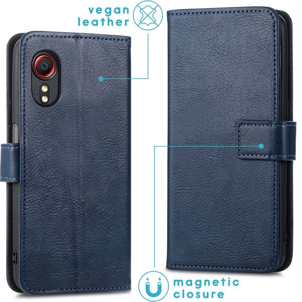 imoshion Étui de télephone portefeuille de luxe Samsung Galaxy Xcover 5 - Bleu foncé
