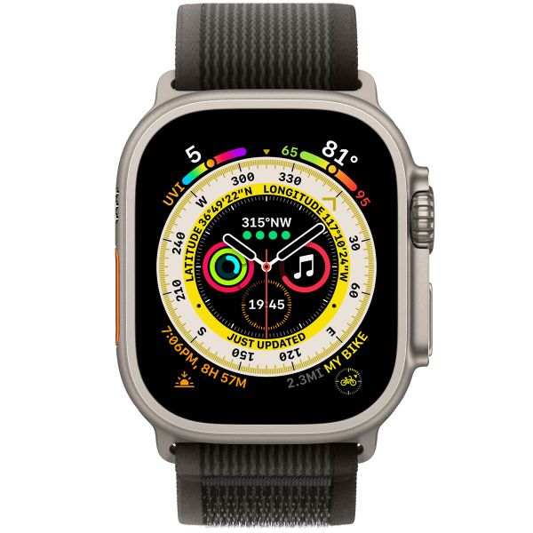 Apple Bracelet Trail Loop Apple Watch | 44/45/46/49 mm - Taille M/L - Black / Grey