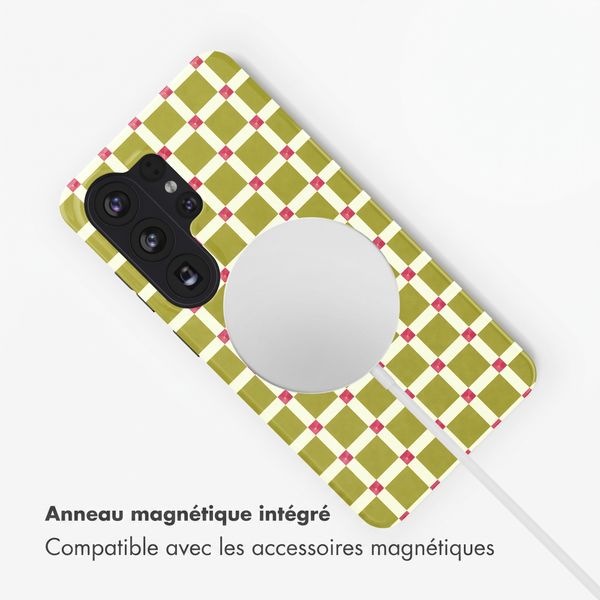 Selencia Coque arrière Vivid avec MagSafe Samsung Galaxy S26 Ultra - Check This Olive
