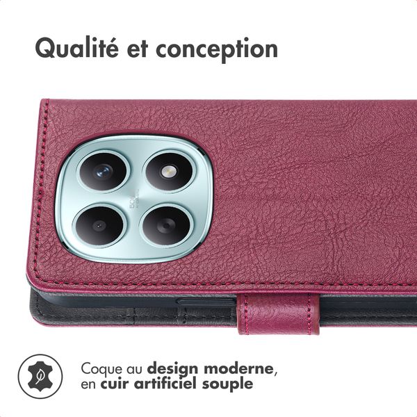 imoshion Étui de télephone portefeuille de luxe Xiaomi Redmi Note 15 (5G) - Bordeaux