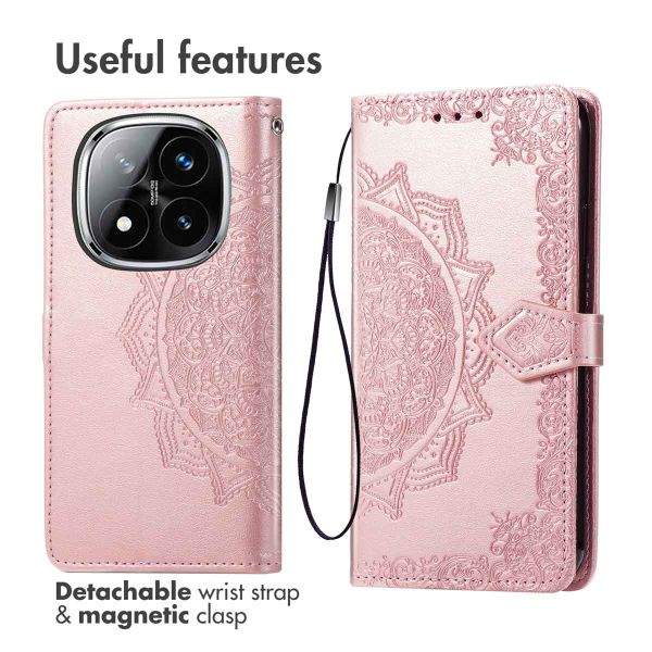 imoshion Etui de télephone Mandala Xiaomi Redmi Note 14 Pro (4G) - Rose Doré