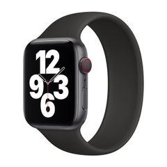 Apple Bracelet Boucle unique en Silicone Apple Watch | 44/45/46/49 mm - Taille 6 - Noir