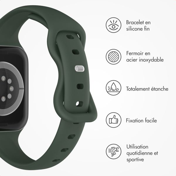 imoshion Bracelet slim en silicone Apple Watch | 44/45/46/49 mm - Olive Green