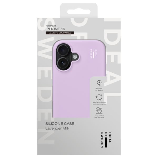 iDeal of Sweden Coque en silicone avec MagSafe Apple iPhone 16 - Lavender Milk