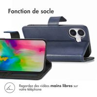 imoshion Étui de télephone portefeuille de luxe Apple iPhone 16 Plus - Bleu foncé