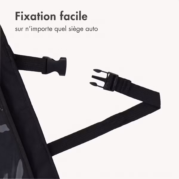 imoshion Organisateur de Siège de Voiture pour enfants - 9 compartiments - Inclut un support pour tablette - Noir