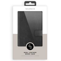 Selencia Étui portefeuille en cuir véritable Apple iPhone SE (2016) / 5 / 5s - Noir