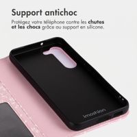 imoshion Étui de télephone portefeuille Design Samsung Galaxy S23 - Pink Bazaar Flowers