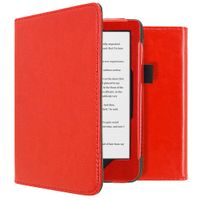 imoshion Étui de liseuse portefeuille en cuir végan Kobo Clara HD - Rouge