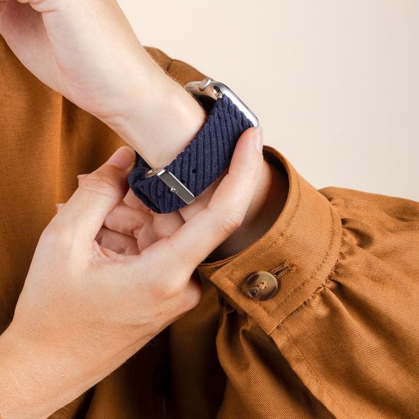 imoshion Bracelet en velours côtelé Apple Watch | 38/40/41/42 mm - Bleu foncé