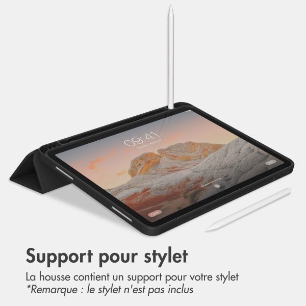 Accezz Coque tablette portefeuille Smart Silicone Apple iPad Air 13 pouces (2026) M4 / (2025) M3 / (2024) M2 - Noir