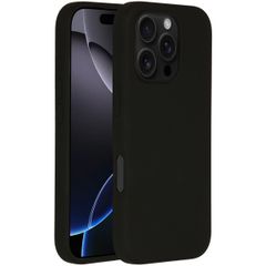 Accezz Coque Liquid Silicone avec MagSafe Apple iPhone 16 Pro - Noir