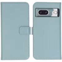 Selencia Étui portefeuille en cuir véritable Google Pixel 7 - Air Blue