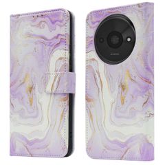 imoshion Étui de télephone portefeuille Design Xiaomi Redmi A3 - Purple Marble