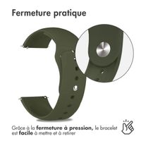 imoshion Bracelet sport en silicone  - Connexion universelle 22 mm - Olive Green