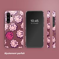 Selencia Coque arrière Vivid Samsung Galaxy A55 - Wavy Smiley Pink