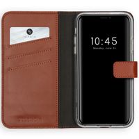 Selencia Étui portefeuille en cuir véritable Apple iPhone X / Xs - Marron clair