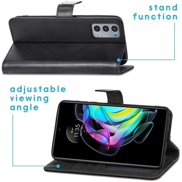 imoshion Étui de télephone portefeuille de luxe Motorola Edge 20 - Noir