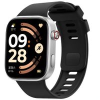 imoshion Bracelet silicone Xiaomi Smart Band 9 Pro / 8 Pro / Redmi Watch 6 / 5 / 4 - Noir