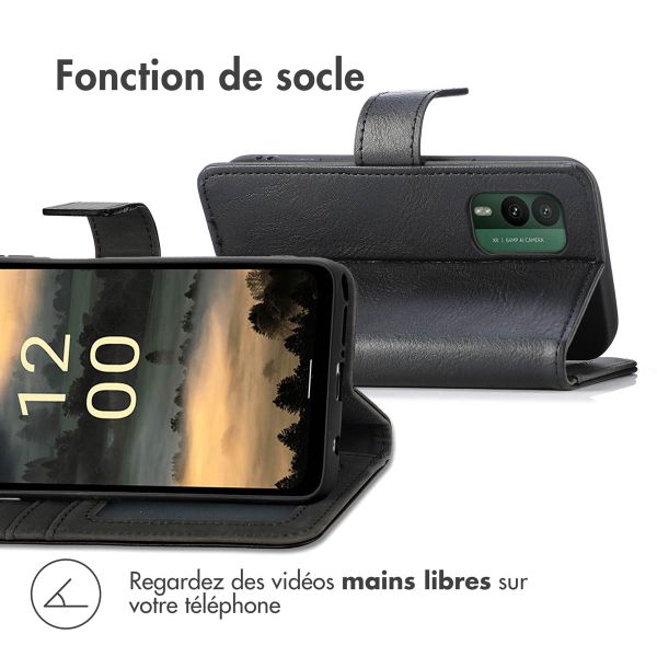 imoshion Étui de télephone portefeuille de luxe Nokia XR21 - Noir