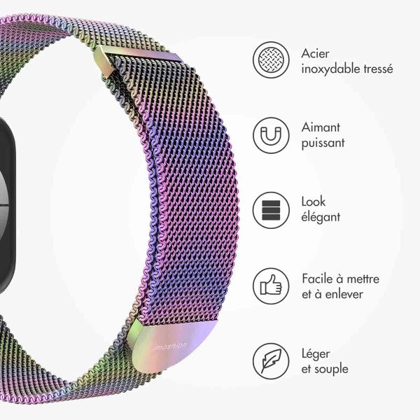 imoshion Bracelet magnétique milanais Apple Watch | 38/40/41/42 mm - Taille M - Colorful
