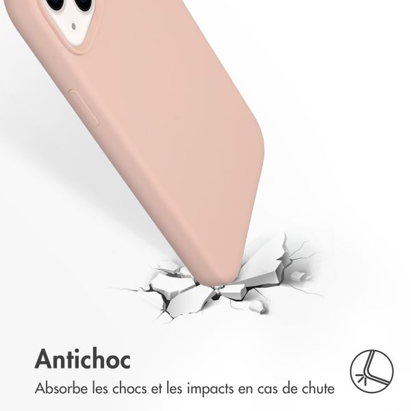 Accezz Coque Liquid Silicone Apple iPhone 14 Plus - Rose