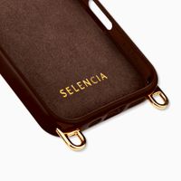 Selencia Coque arrière Rivièra avec MagSafe avec crochets amovibles Apple iPhone 16 Pro Max - Choco Brown