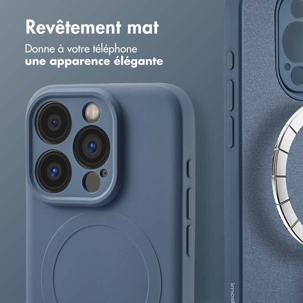 imoshion Coque Couleur avec MagSafe Apple iPhone 15 Pro - Bleu foncé