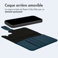 imoshion Étui portefeuille luxe 2-en-1 amovible Apple iPhone 16 - Bleu