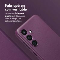 Accezz Étui de télephone portefeuille en cuir 2-en-1 avec MagSafe Samsung Galaxy S24 - Heath Purple