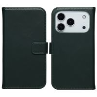 Selencia Étui portefeuille en cuir véritable Apple iPhone 17 Pro - Vert