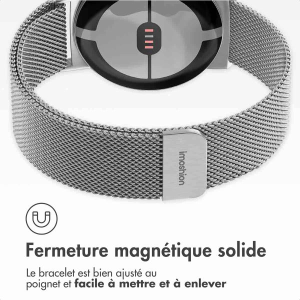imoshion Bracelet magnétique milanais Google Pixel Watch 3 / 4 (45 mm) - Argent
