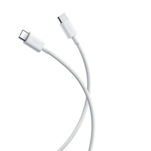 Xiaomi Câble USB-C vers USB-C Braided 60 W - 1 mètre - Blanc