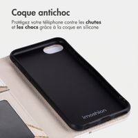 imoshion Étui de télephone portefeuille Design Apple iPhone SE (2022 / 2020) / 8 / 7 / 6(s) - Beige Graphic