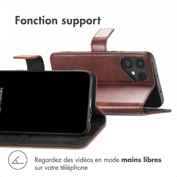 imoshion Étui de télephone portefeuille de luxe Fairphone 6 - Marron foncé