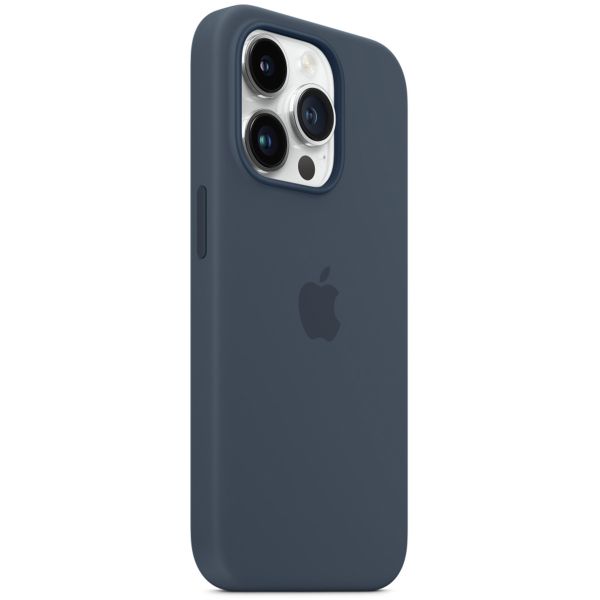 Apple Coque en silicone MagSafe Apple iPhone 14 Pro - Storm Blue