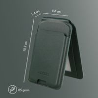 Accezz Portefeuille en cuir magnétique avec support - Compatible avec Apple Find My - Cedar Green