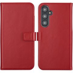 Selencia Étui portefeuille en cuir véritable Samsung Galaxy S24 FE - Rouge