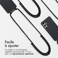 imoshion Coque arrière Color avec cordon amovible et MagSafe Samsung Galaxy S25 / S24 - Noir