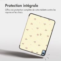 imoshion Coque tablette Design Trifold Apple iPad 11 (2025) 11 pouces A16 / iPad 10 (2022) 10.9 pouces - Garden Stripes