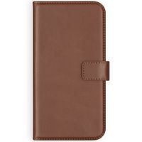 Selencia Étui portefeuille en cuir véritable Samsung Galaxy S21 Plus - Marron clair