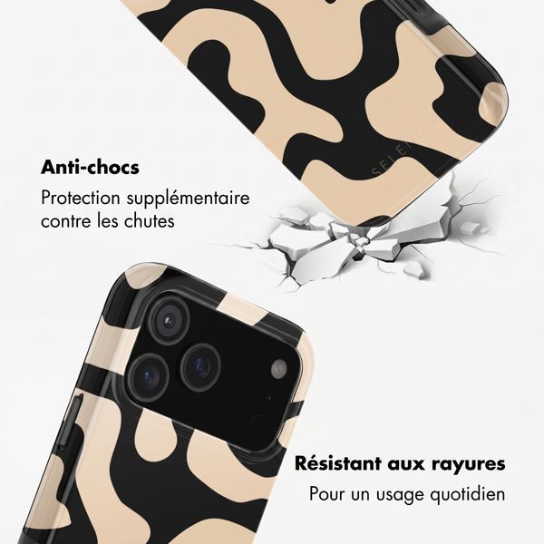 Selencia Coque arrière Vivid avec MagSafe Apple iPhone 18 Pro Max / 17 Pro Max - Art Wave Black