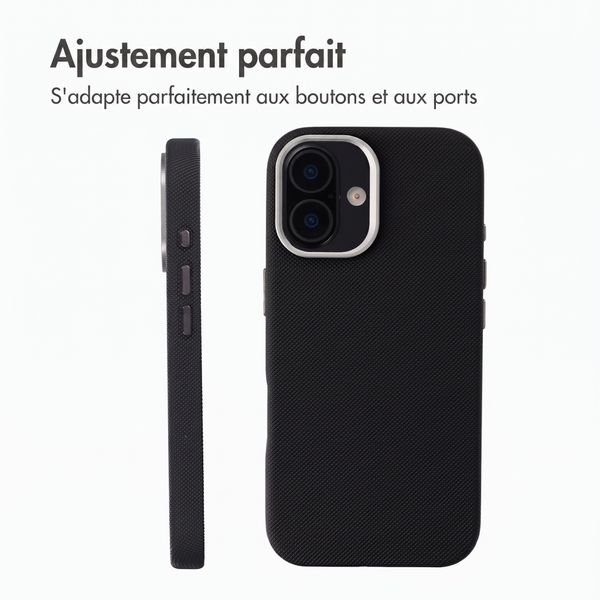Accezz Coque arrière Mesh avec MagSafe Apple iPhone 17 - Noir