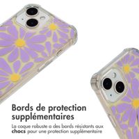 imoshion Coque Design avec cordon Apple iPhone 15 - Tropical Violet Flowers Connect