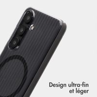 Accezz Coque arrière Lite avec MagSafe | Fluted | Samsung Galaxy S25 - Noir
