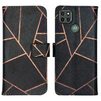 imoshion Design Softcase Bookcase Motorola Moto G9 Power - Black Graphic