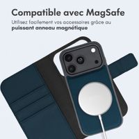 imoshion Étui portefeuille luxe 2-en-1 amovible Apple iPhone 18 Pro Max / 17 Pro Max - Bleu