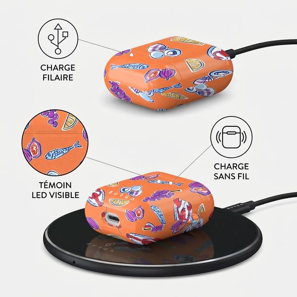 Burga Coque rigide  Apple AirPods 1 / 2 - Sunset Dinner